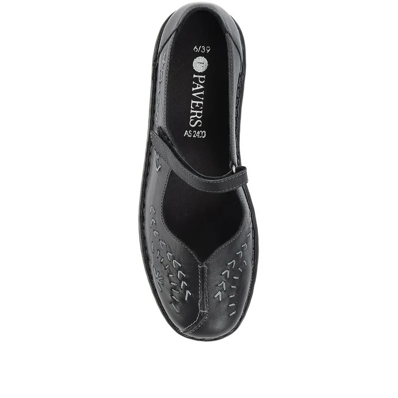 Touch-Fasten Mary Janes - AS2400 / 308 534 - Black
