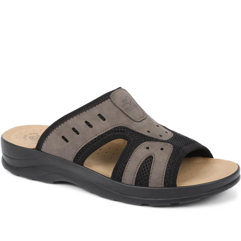 Fly Flot Slip On Mule Sandals - FLY37013 / 323 213 - Dark Brown