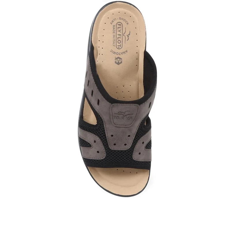 Fly Flot Slip On Mule Sandals - FLY37013 / 323 213 - Dark Brown