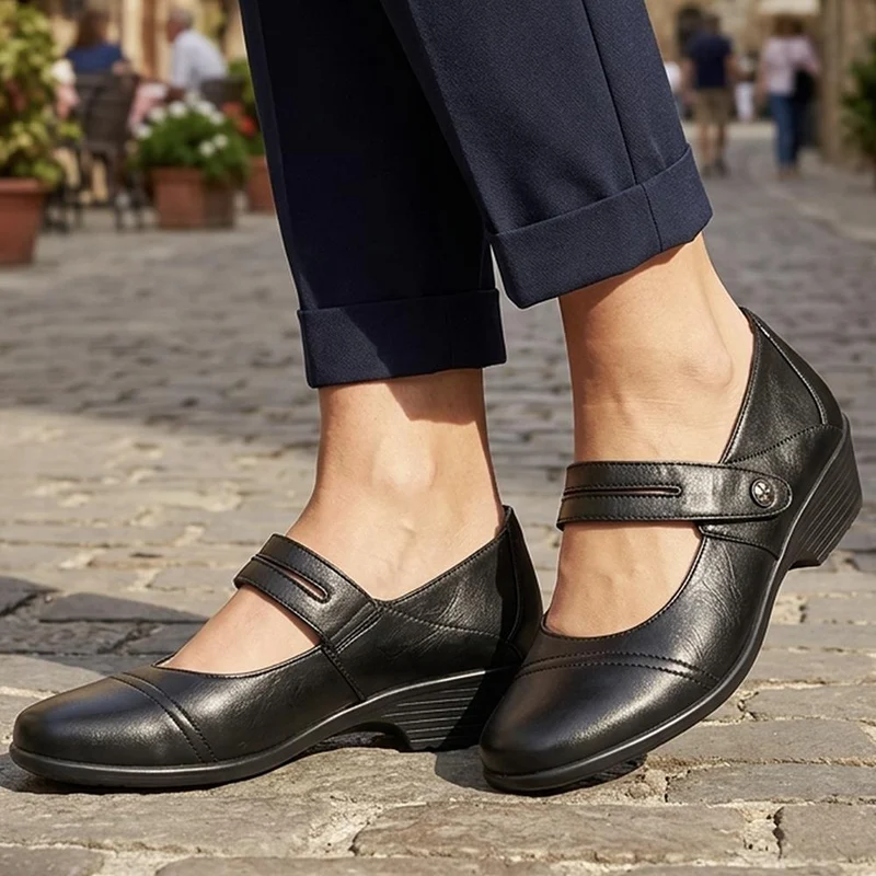 Leather Mary Janes - HSKEMP1813 / 146 313 - Black