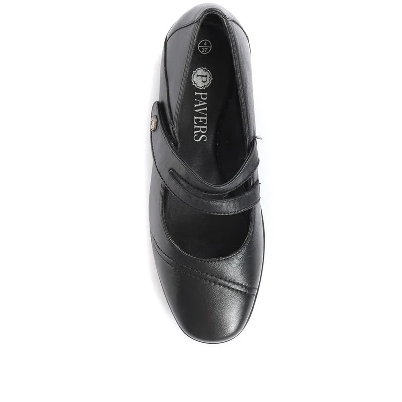 Leather Mary Janes - HSKEMP1813 / 146 313 - Black