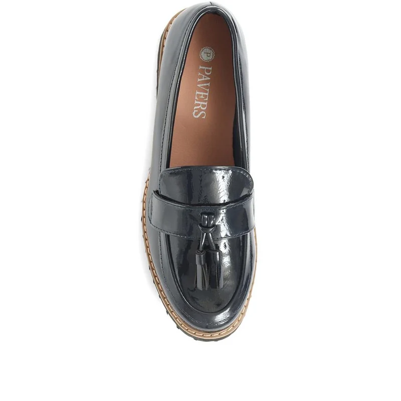 Chunky Tassel Loafers - WBINS32047 / 318 931 - Navy Patent