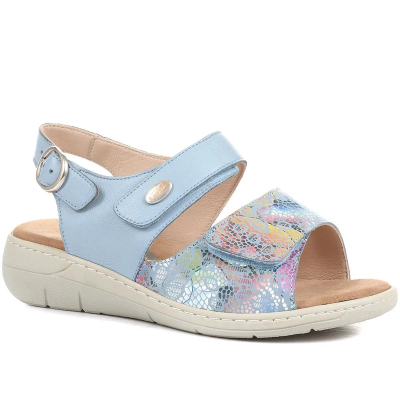 Extra Wide Fit Ladies Sandals - KORA / 320 187 - Denim