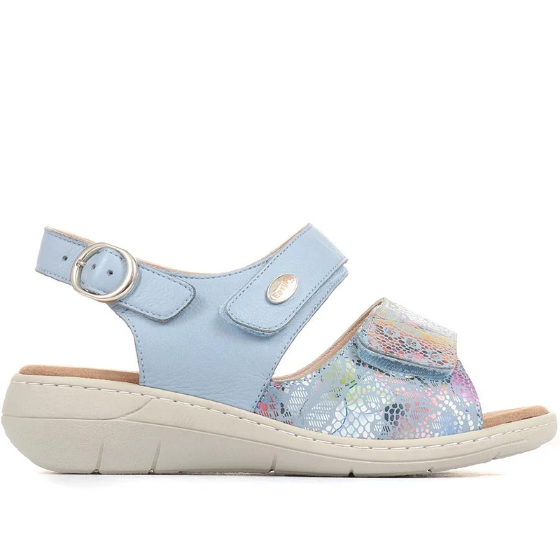 Extra Wide Fit Ladies Sandals - KORA / 320 187 - Denim