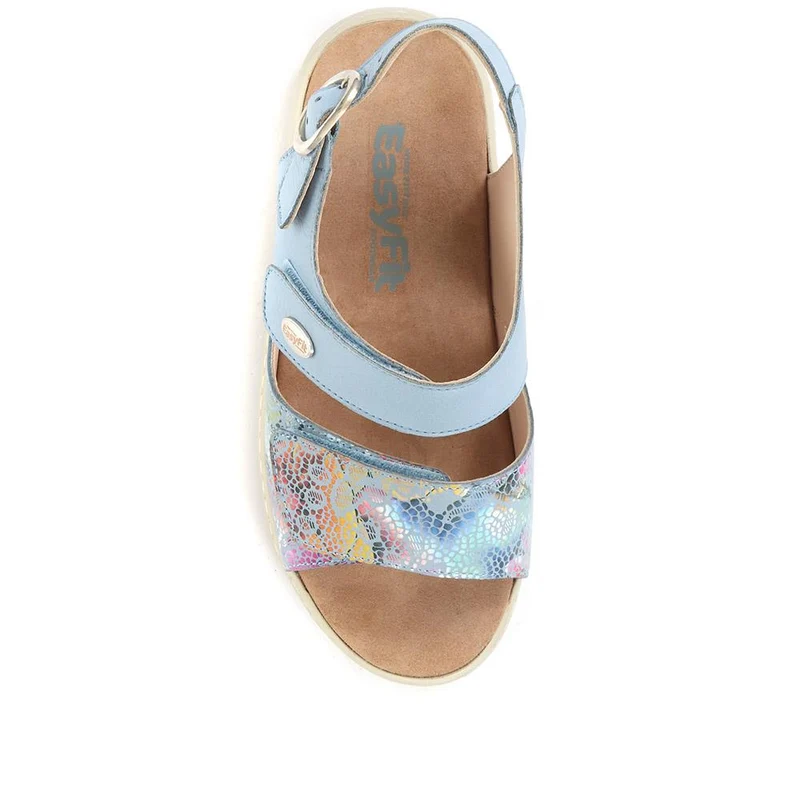 Extra Wide Fit Ladies Sandals - KORA / 320 187 - Denim