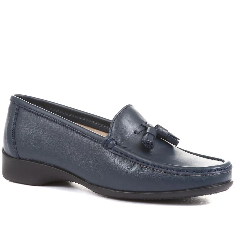 Leather Tassel Loafers - CONT25000 / 309 198 - Navy