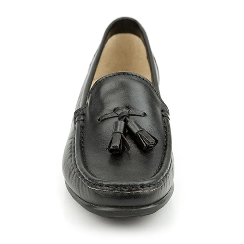 Leather Tassel Loafers - CONT25000 / 309 198 - Black