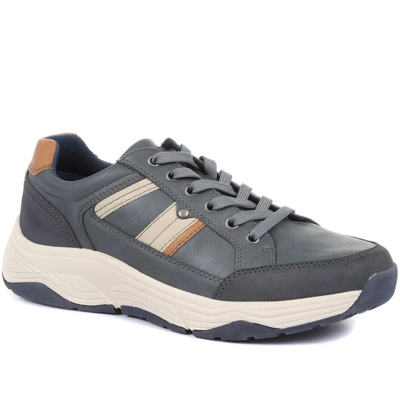 Lace-Up Trainer Shoe - SUNT34007 / 320 327 - Navy