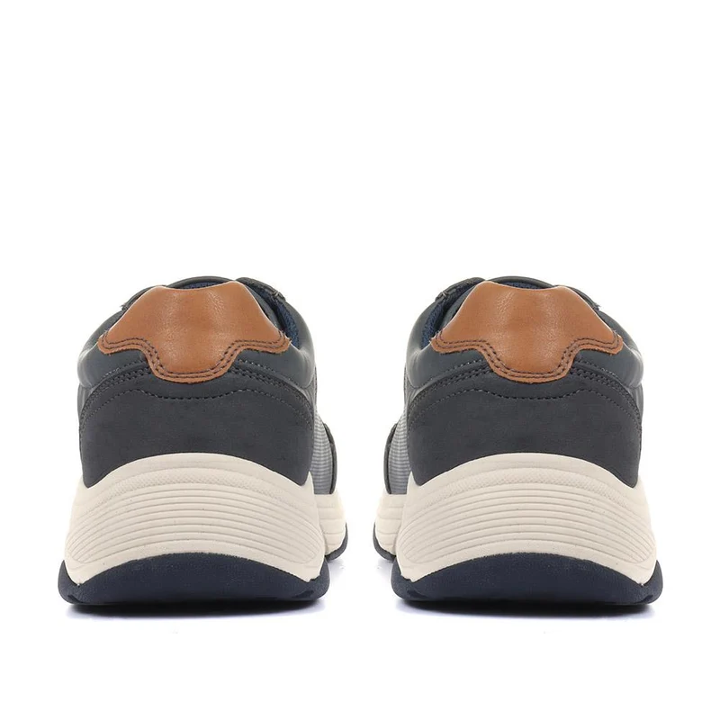 Lace-Up Trainer Shoe - SUNT34007 / 320 327 - Navy