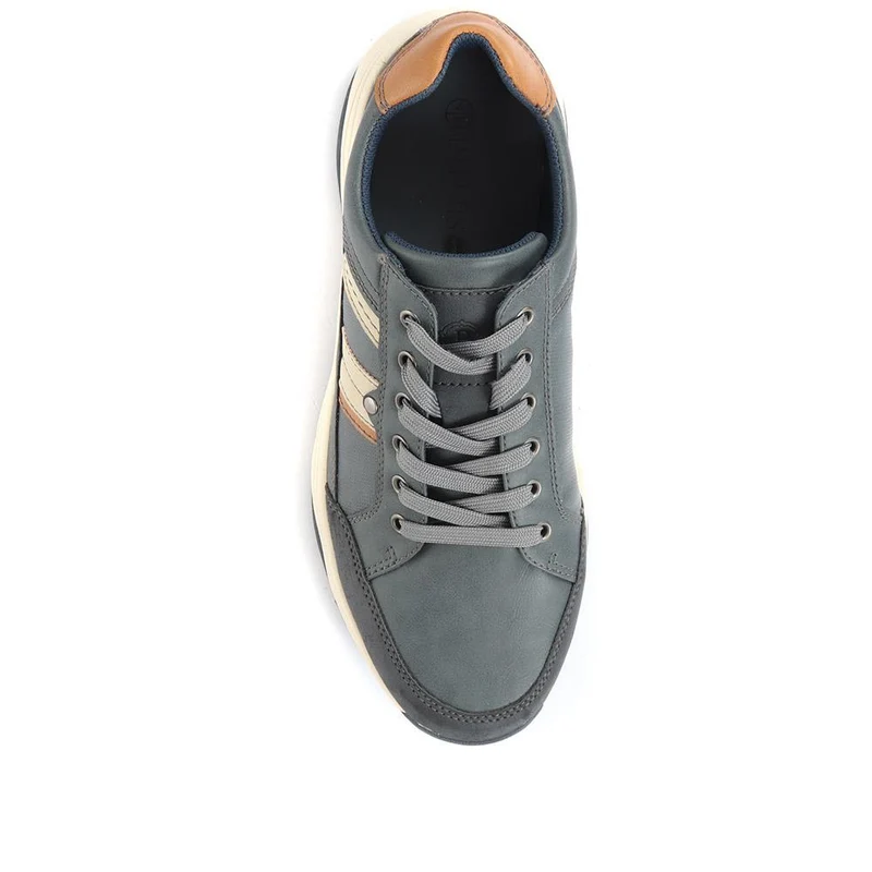 Lace-Up Trainer Shoe - SUNT34007 / 320 327 - Navy