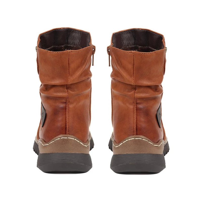 Casual Ankle Boots - PINYI38001 / 324 232 - Tan
