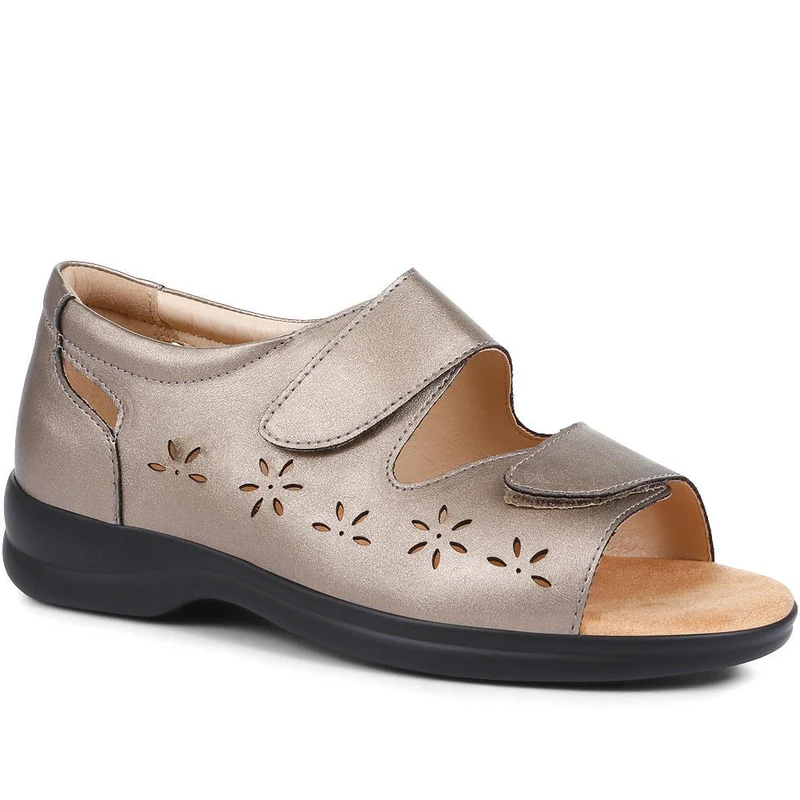 Extra-Wide Adjustable Shoes - ANITA / 321 459 - Pewter