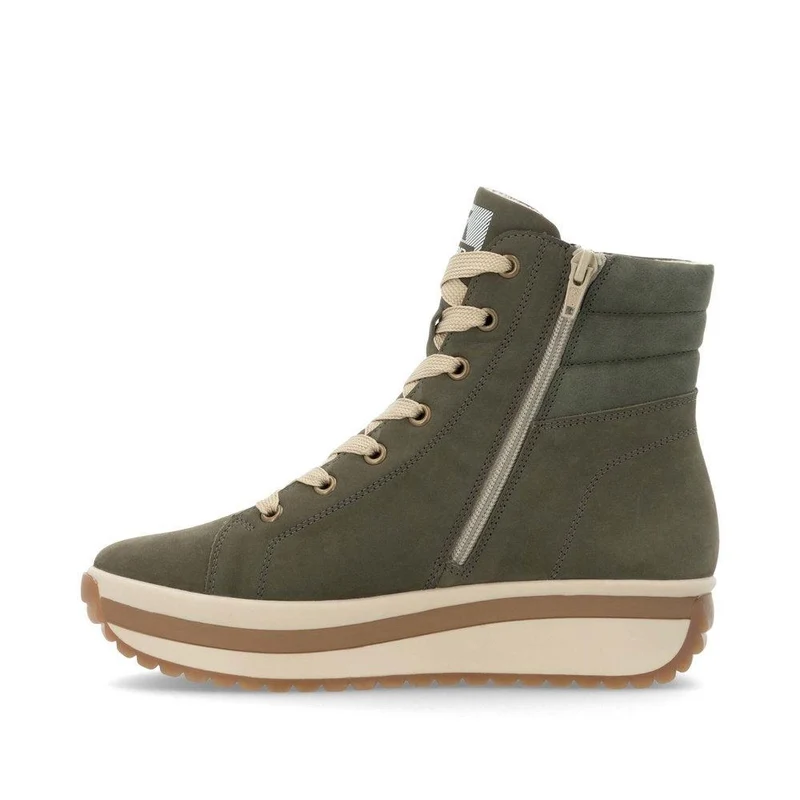 Rieker Damen Revolution Leather Sport Lederstiefelette - Grün