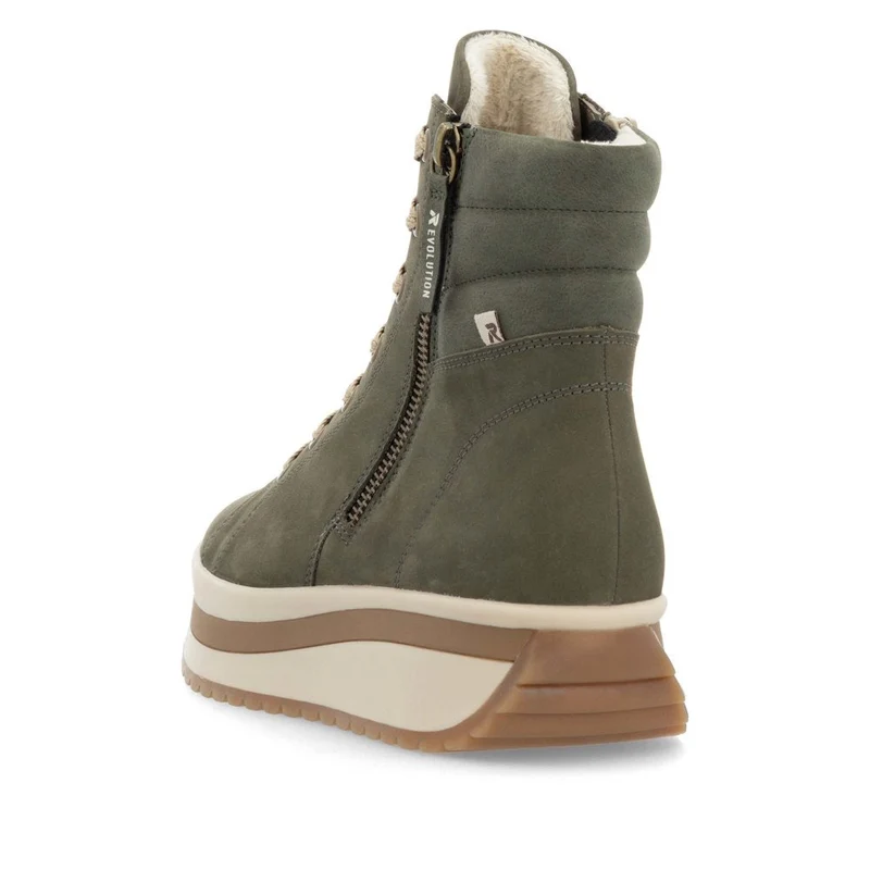 Rieker Damen Revolution Leather Sport Lederstiefelette - Grün