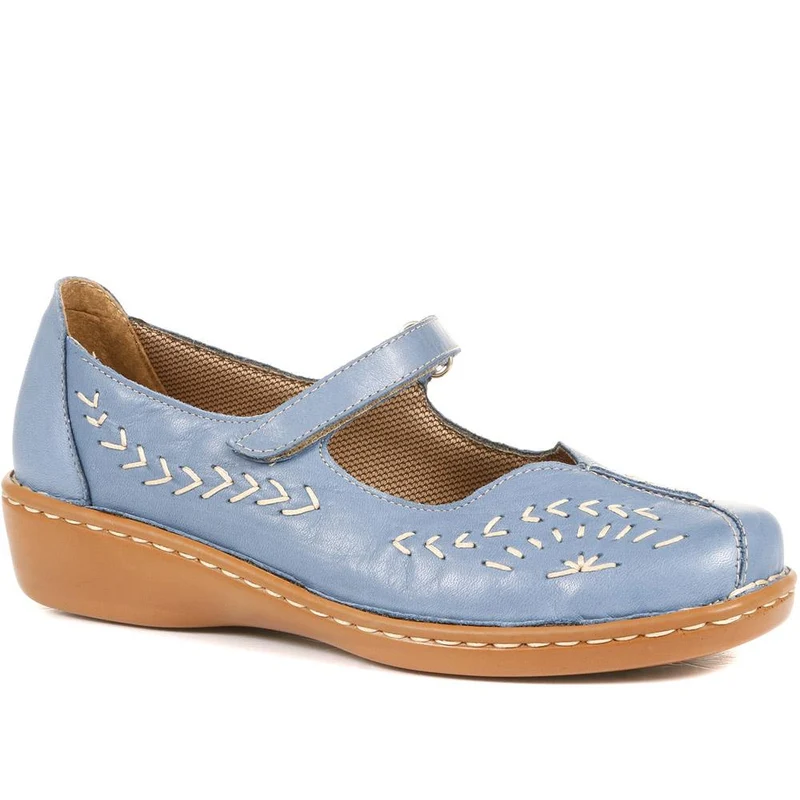 Touch-Fasten Mary Janes - AS2400 / 308 534 - Denim