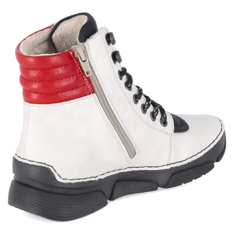 Schnürstiefeletten Weiß