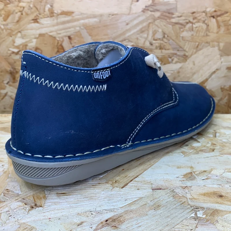 On Foot Damenschuh aus Nubukleder – Marineblau