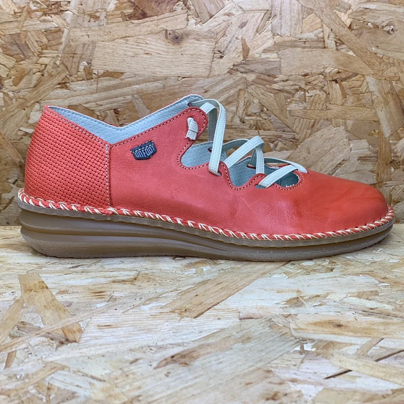 On Foot Damen-Lederschuh - Rot