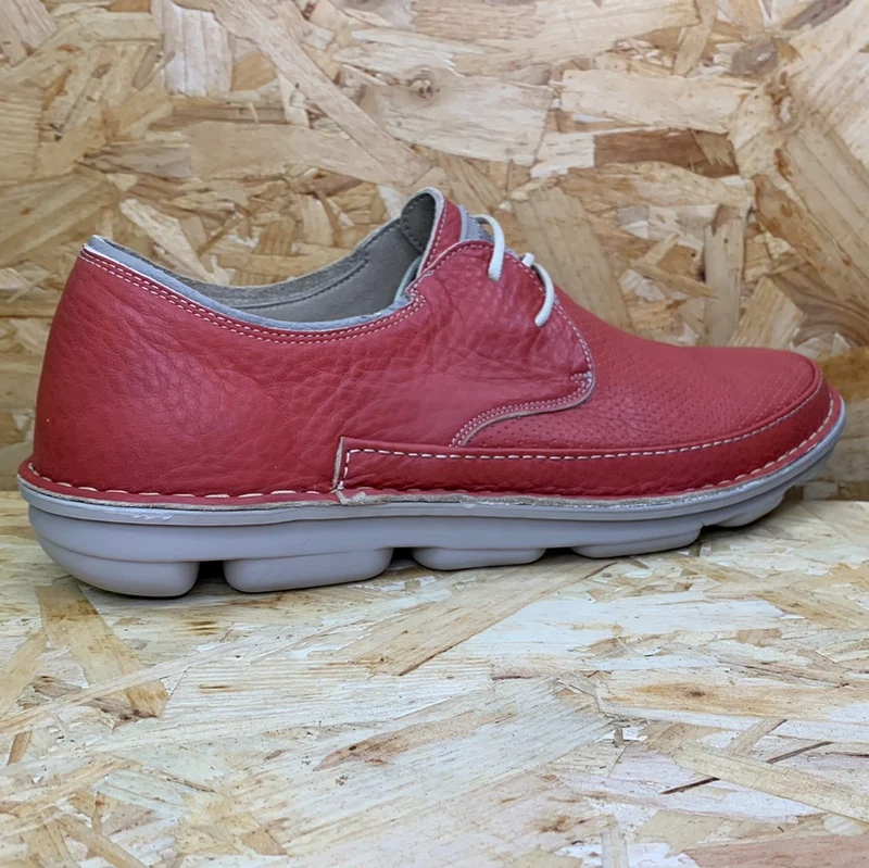 On Foot Herren-Lederschuhe - Rot