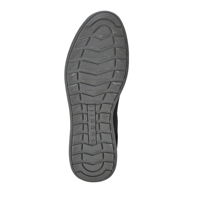 Casual Leather Lace-Up Shoes - BUG41504 / 326 720 - Black
