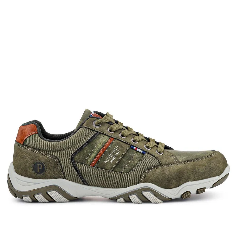Wide Fit Lace Up Casual Trainers - VSHI40001 / 325 700 - Khaki
