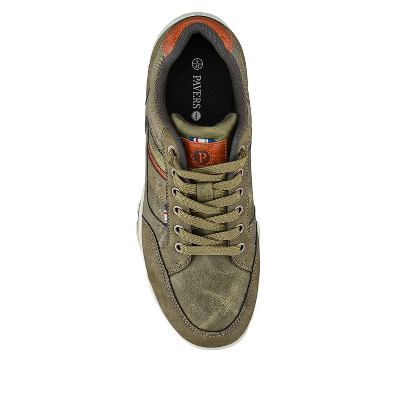 Wide Fit Lace Up Casual Trainers - VSHI40001 / 325 700 - Khaki