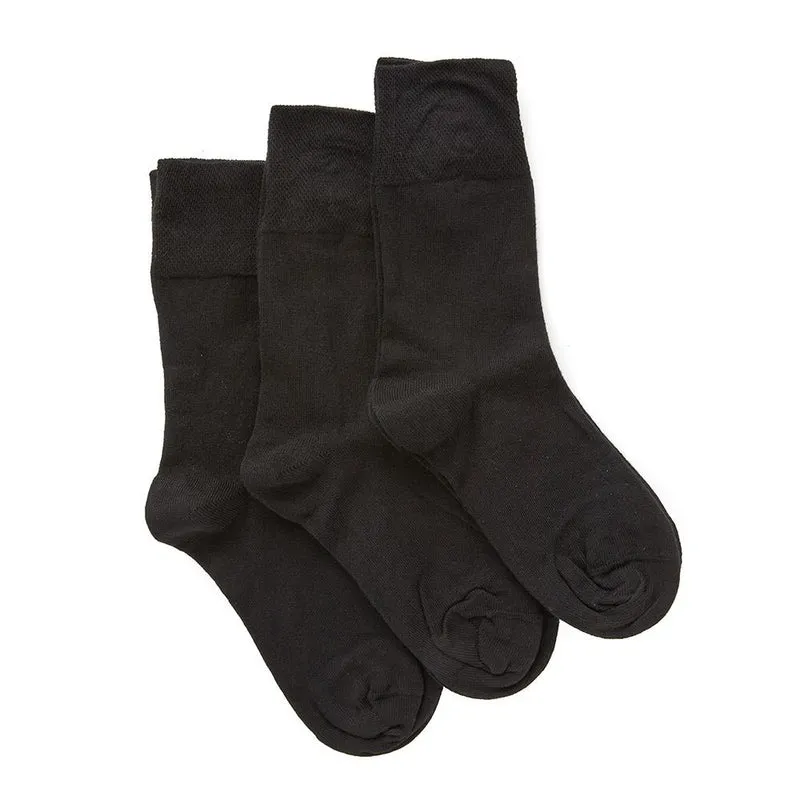 Ladies Diabetic Socks 3 Pack - DAVJA27002 / 313 220 - Black