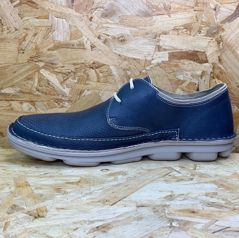 On Foot Herren-Lederschuhe – Marineblau