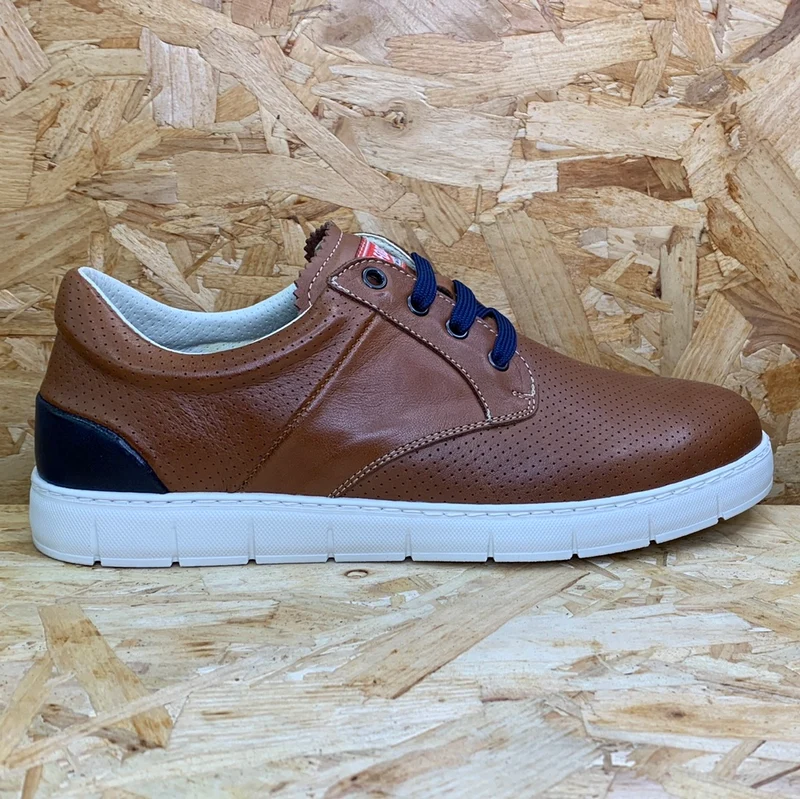 On Foot Herren-Lederschuhe – Braun