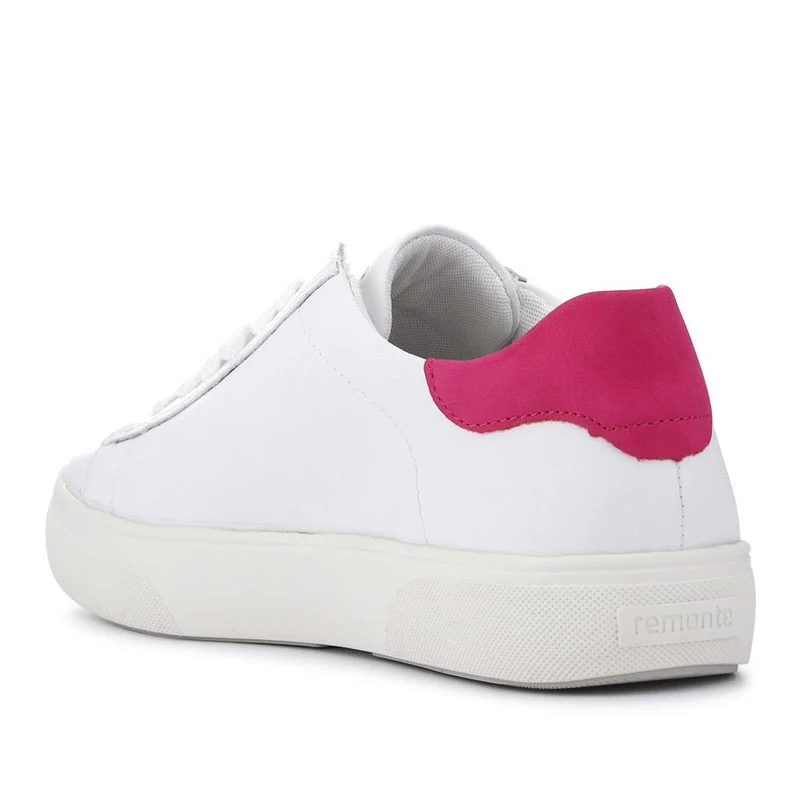 Leather Floral Patterned Trainers - DRS41504 / 326 858 - White Multi