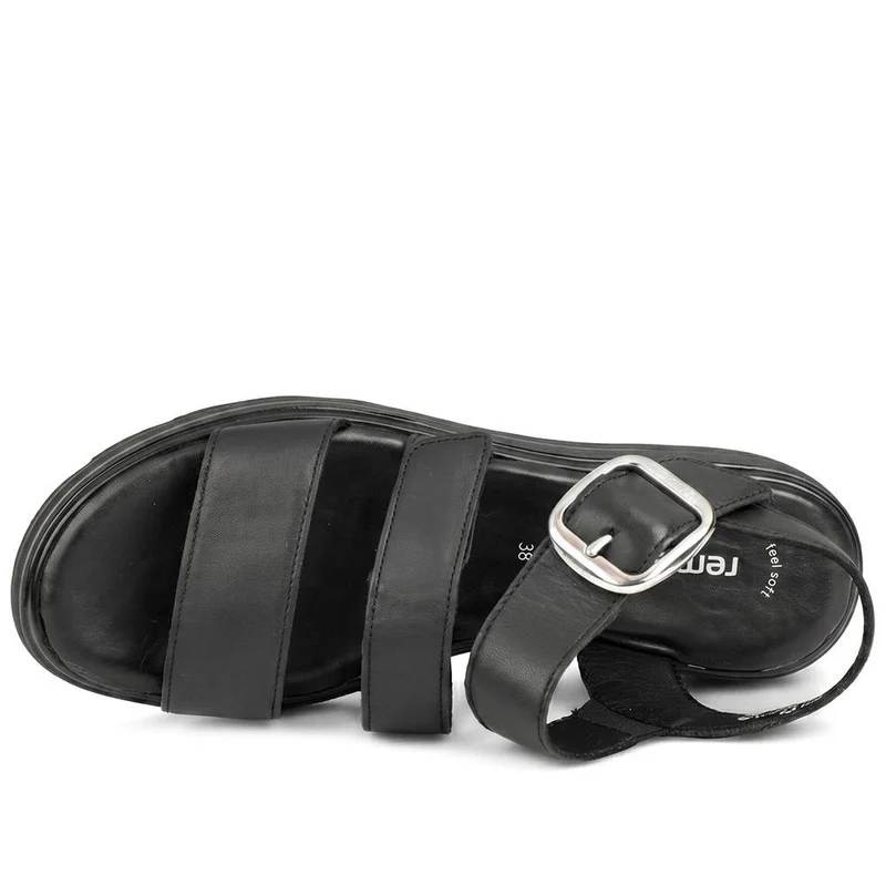 Remonte Leather Bibar Flatform Sandals - DRS43510 / 329 295 - Black
