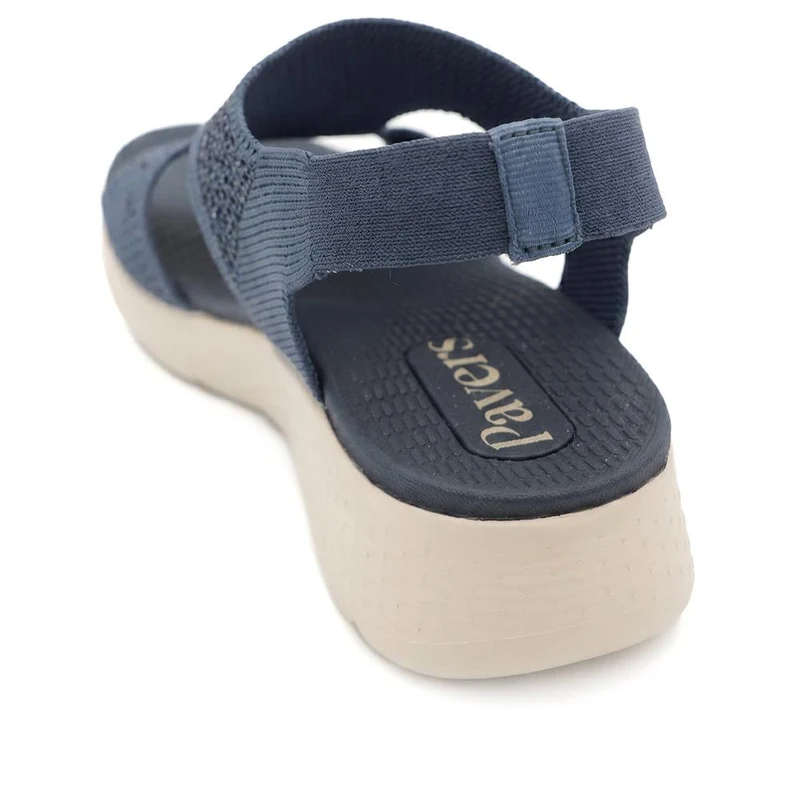 Wedge Heel Elasticated Fit Sandals - BAIZH43009 / 329 251 - Navy
