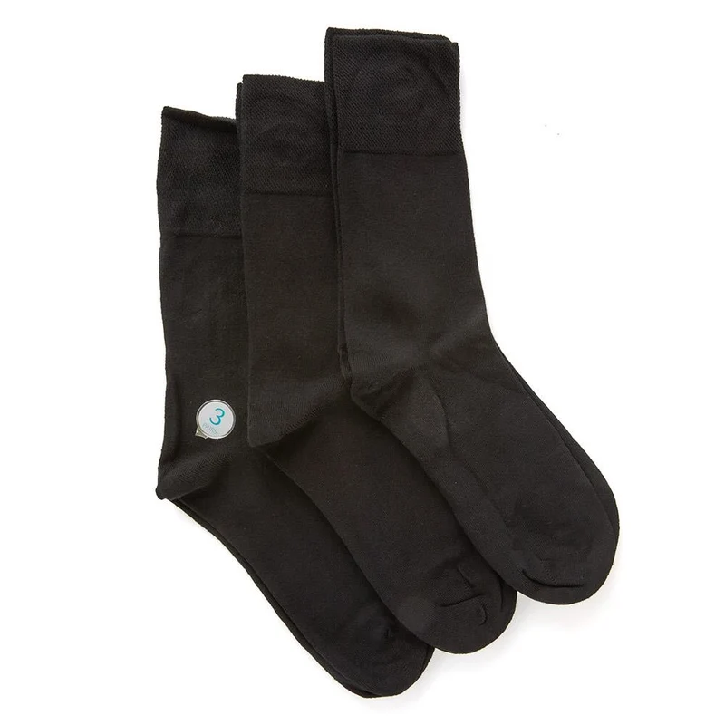 Men's Diabetic Socks - DAVJA27000 / 313 219 - Black