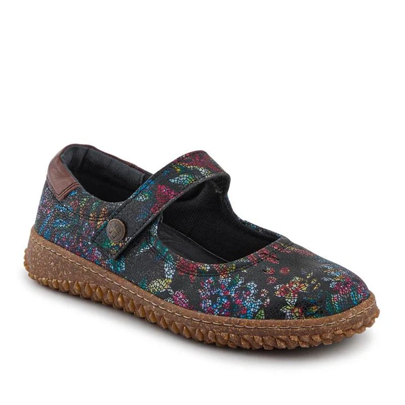 Loretta Leather Mary Janes - HAK42010 / 328 514 - Black Floral