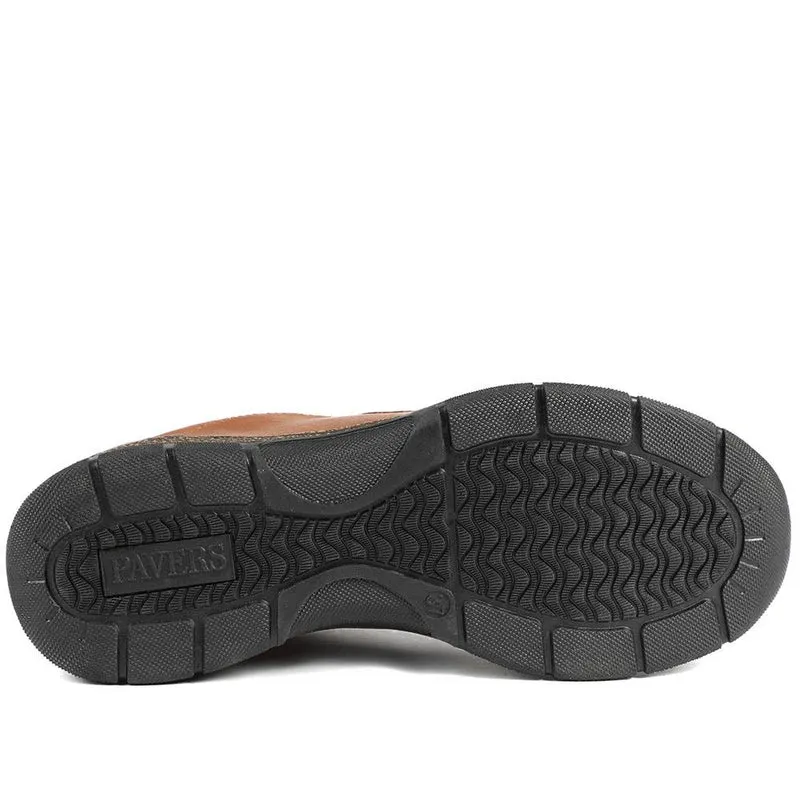 Wide Fit Casual Bungee Lace Shoes - WOIL41042 / 326 927 - Tan