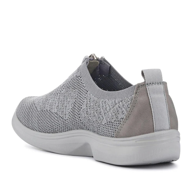 Extra-Wide Slip-On Shoes - ELENNE / 326 956 - Light Grey