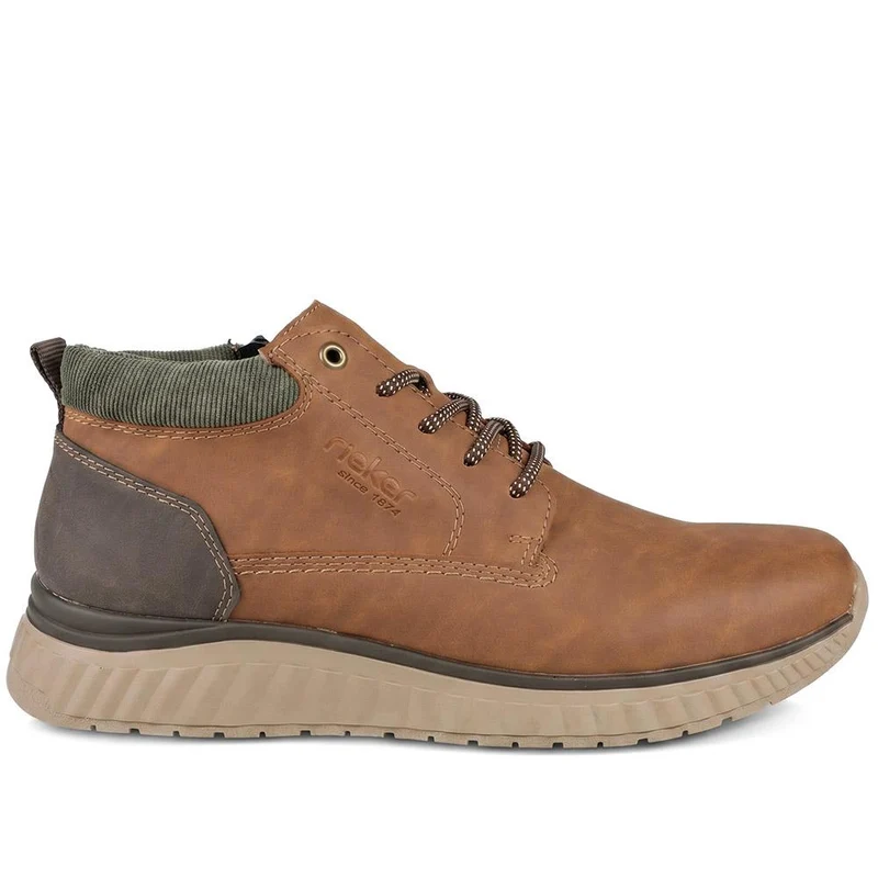Rieker Hybrid Sole Lace Up Boots - RKR43048 / 330 224 - Tan