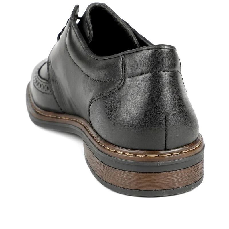 Rieker Wide Fit Smart Brogue Lace Up Shoes - RKR43037 / 330 222 - Brown