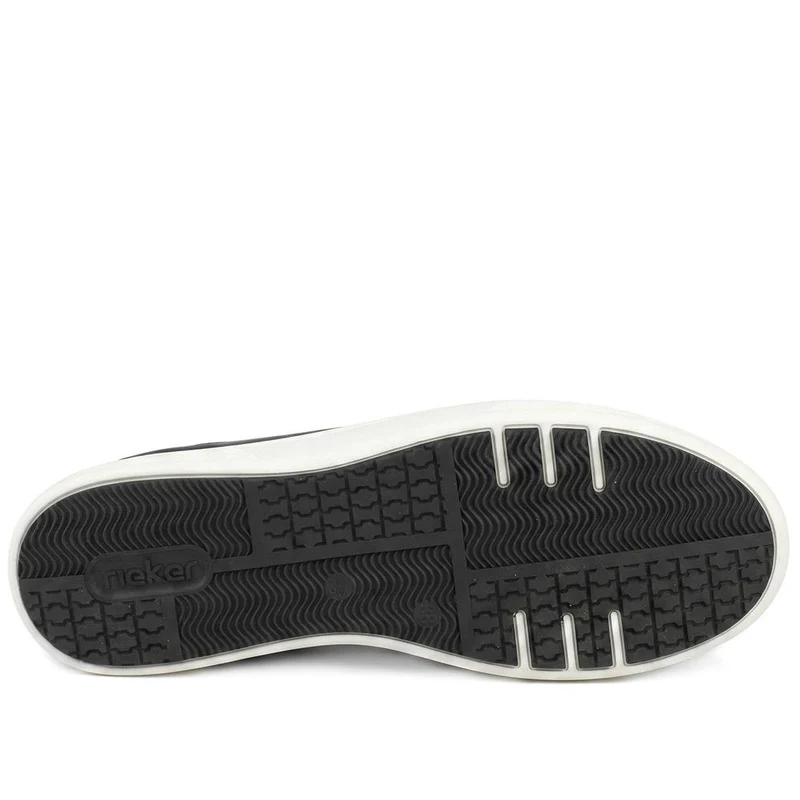 Rieker Leather Zip & Lace Platform Trainers - RKR43539 / 328 768 - Black