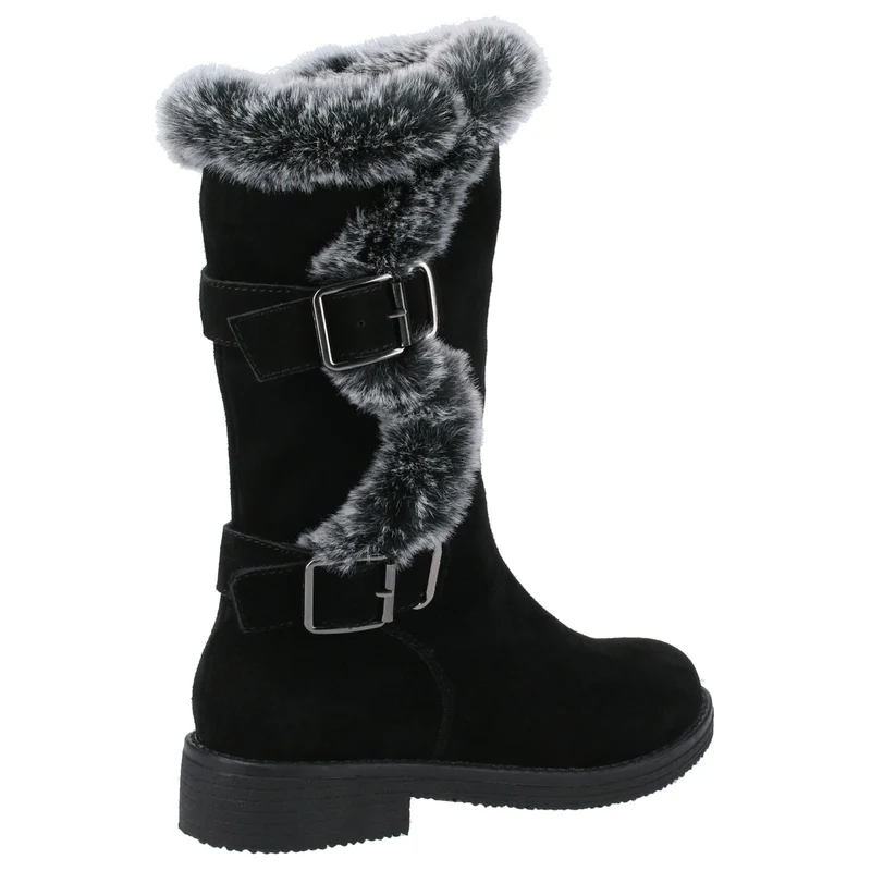 Hush Puppies Weite Stiefel „Megan“ aus Wildleder für Damen - Schwarz
