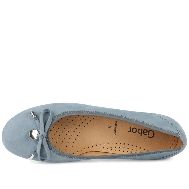 Gabor All Leather Pumps With Bow Detail - GABC44506 / 330 271 - Denim