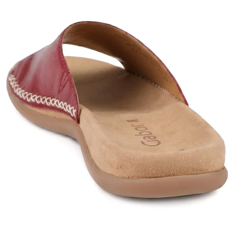 Gabor Leather Slip On Sandals - GABC44505 / 330 270 - Burgundy