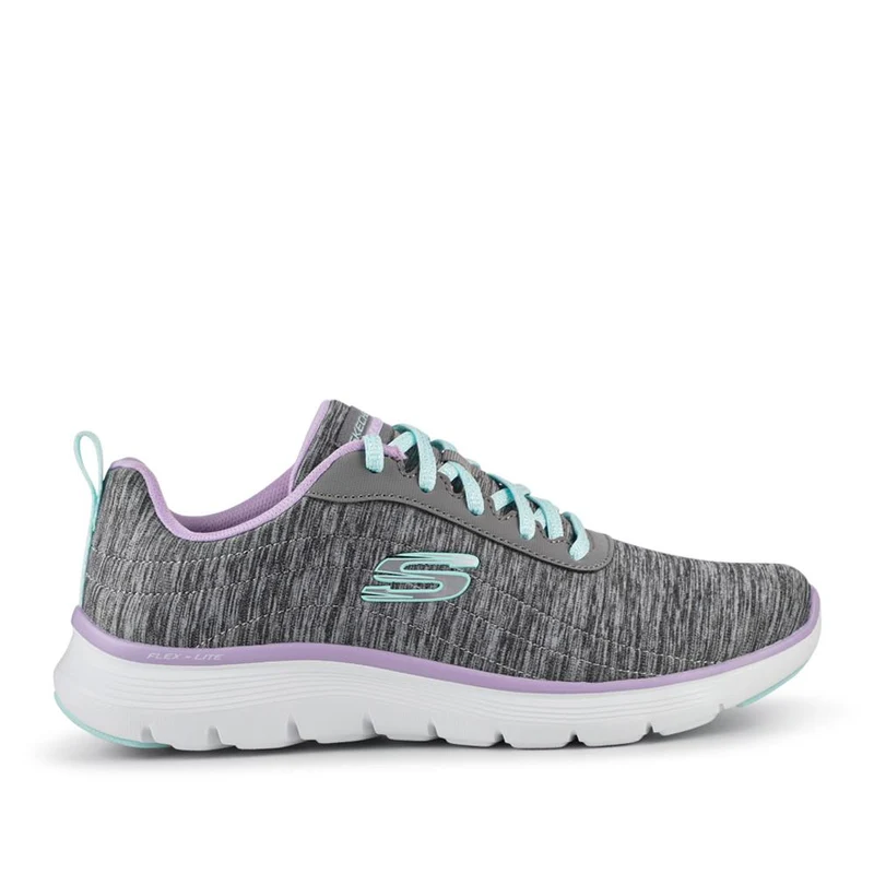 FLEX APPEAL Wide Fit Lace Up Trainers - SKE42026 / 327 756 - Grey