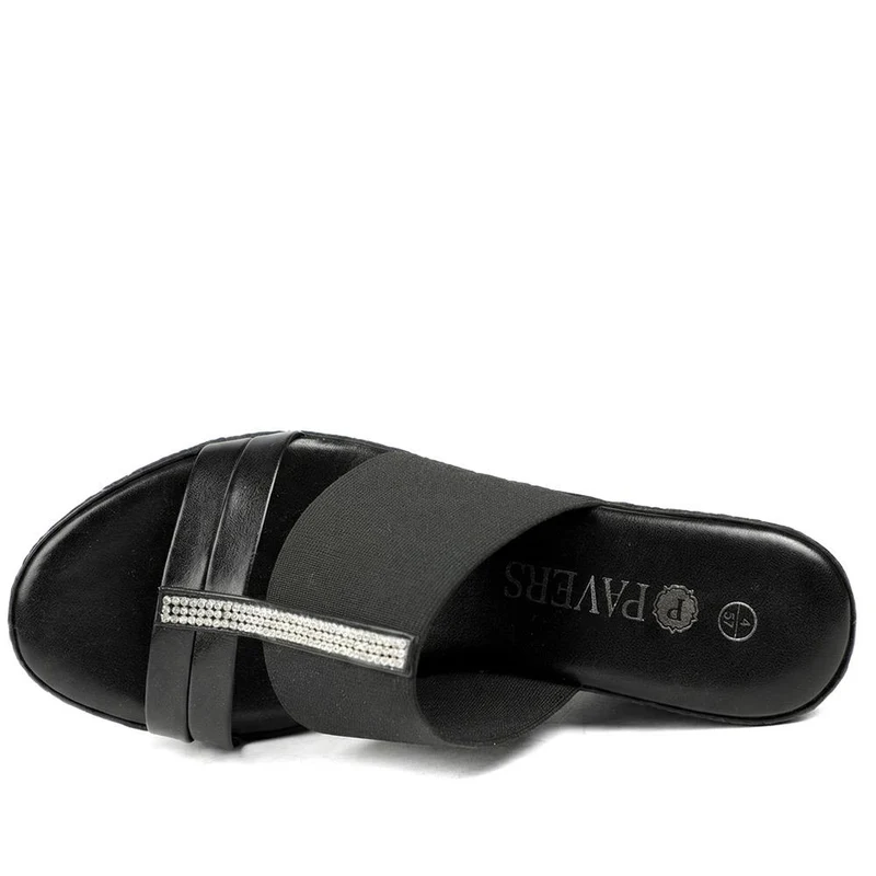 Metallic Wedge Espadrilles - CLUBS37003 / 323 836 - Black