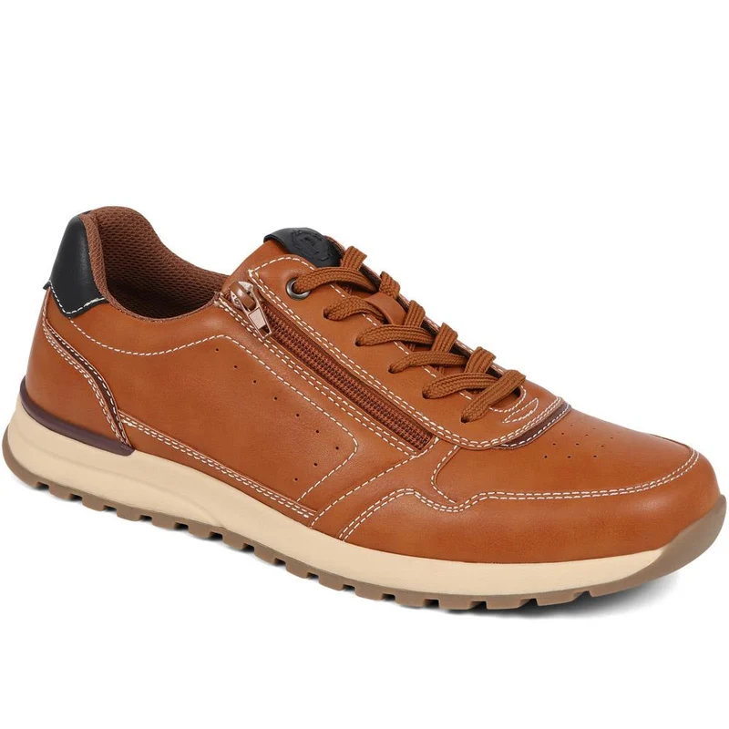 Lace Up Trainers - CHANG39001 / 324 987 - Tan