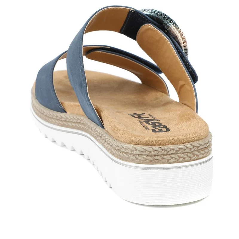EasyFit Extra Wide Banca Sandals - BANCA / 329 265 - Navy
