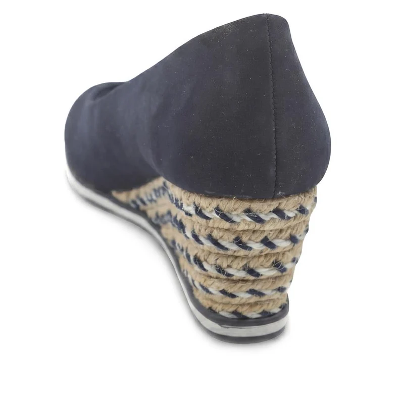 Wedge Heel Espadrille Trim Pumps - WBINS43009 / 329 176 - Navy