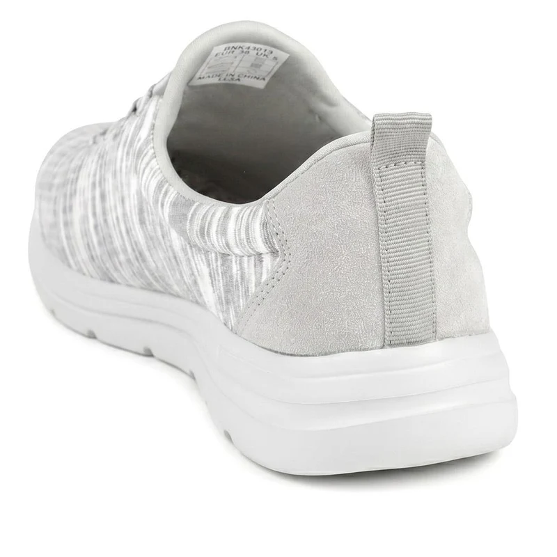 Wide Fit Memory Foam Bungee Lace Trainers - BRK43033 / 329 274 - Grey