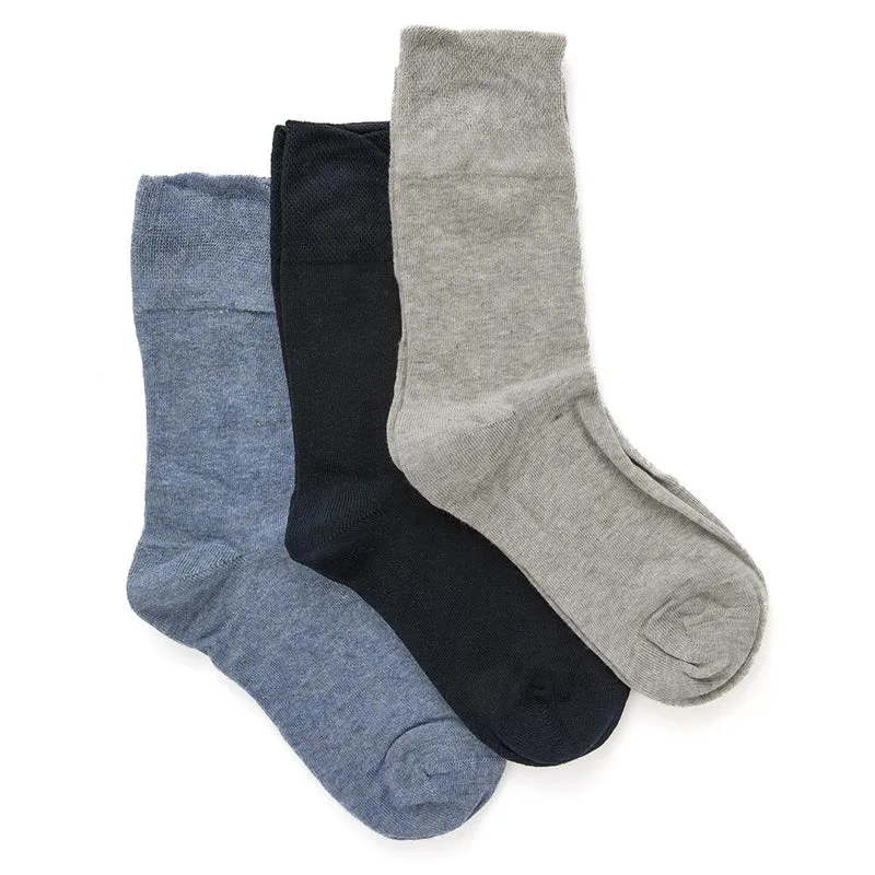 Ladies Diabetic Socks 3 Pack - DAVJA27002 / 313 220 - Blue-Grey