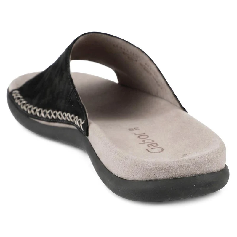 Gabor Leather Slip On Sandals - GABC44505 / 330 270 - Black